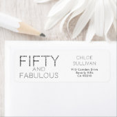 Étiquette Modern Fifty and Fabulous Bold 50th Birthday Party (En situation)