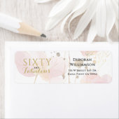 Étiquette Modern Floral Sixty and Fabulous Bold (En situation)