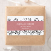 Étiquette Modern Garden | Pink | Floral wedding (En situation)