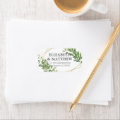 Étiquette Modern Geometry Foliing Mariage Adresse de retour (En situation)