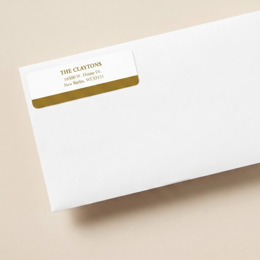 Étiquette Modern Gold Bar Return Address Labels