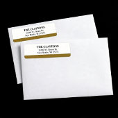 Étiquette Modern Gold Bar Return Address Labels