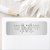 Étiquette Modern Gradient Gris Adresse de retour (En situation)