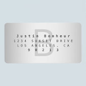 Étiquette Modern Gradient Gris Adresse de retour