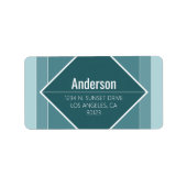 Étiquette Modern Grayish Green Geometric Return Address  (Devant)