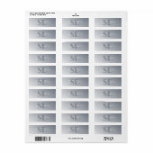 Étiquette Modern Grey Ombre Gradient Adresse de retour (Feuille entière)