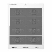 Étiquette Modern Gris Adresse de retour (Feuille entière)