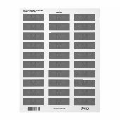 Étiquette Modern Gris Adresse de retour (Feuille entière)