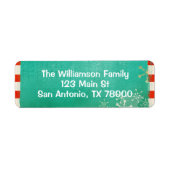 Étiquette Modern Grunge Christmas Adresse de retour (Devant)