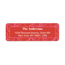 Modern Holiday Bold Red & Pink Ribbon Pattern