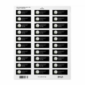 Étiquette Modern Holiday Wreath Company logo black Green (Feuille entière)