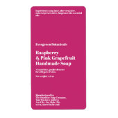 Étiquette Modern Hot Pink Soap Packaging Label (Devant)