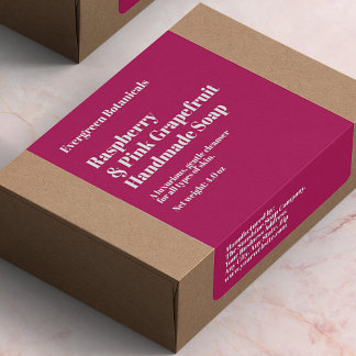 Étiquette Modern Hot Pink Soap Packaging Label