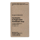 Étiquette Modern Kraft Paper Style Soap Packaging Label (Devant)