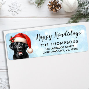 Étiquette Modern Labrador Retriever Christmas Retours Adress