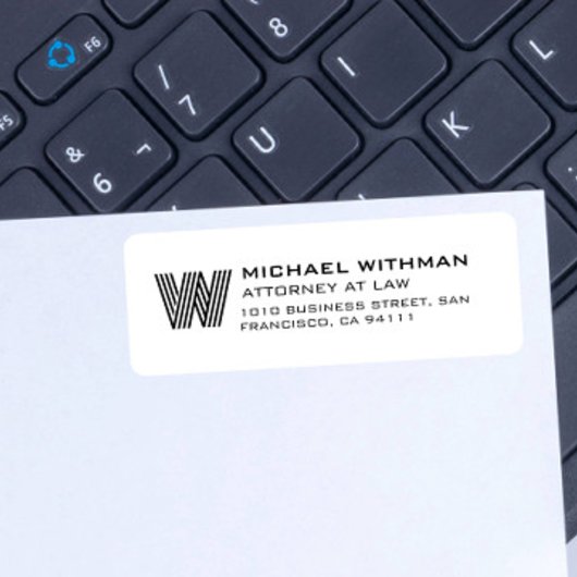 ÉTIQUETTE MODERN LINE MONOGRAM CORPORATE LAWYER ACCOUNTANT