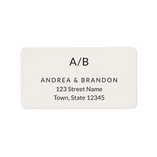 Étiquette Modern Minimal City Hall Return (Devant)