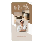 Étiquette Modern Minimal Pottery Ceramic Business Box Wrap (Devant)