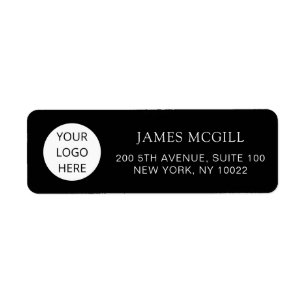 Étiquette Modern Minimalist Ajoutez Votre Logo Adresse De Re
