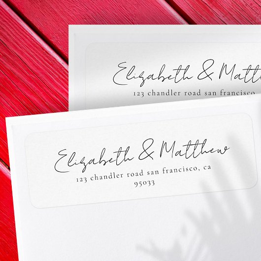 Étiquette Modern Minimalist Chic Wedding Return Address