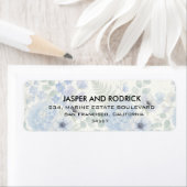 Étiquette Modern minimalist Elegant floral pretty address (En situation)