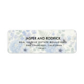 Étiquette Modern minimalist Elegant floral pretty address (Devant)