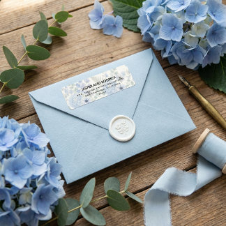 Étiquette Modern minimalist Elegant floral pretty address