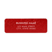 Étiquette Modern Minimalist Red Christmas Return Address (Devant)