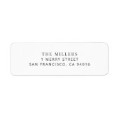 Étiquette Modern Minimalist Wedding Address Label (Devant)