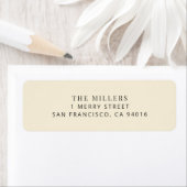 Étiquette Modern Minimalist Wedding Address Label (En situation)