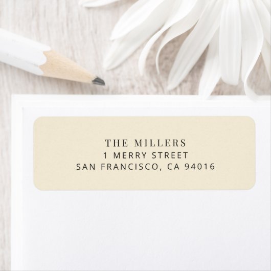 Étiquette Modern Minimalist Wedding Address Label (En situation)
