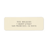 Étiquette Modern Minimalist Wedding Address Label (Devant)