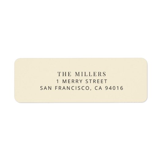 Étiquette Modern Minimalist Wedding Address Label (Devant)