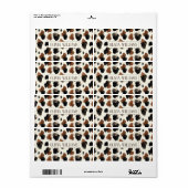 Étiquette Modern Neutral Chocolate Cow Print Aesthetic (Feuille entière)