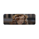 Étiquette Modern Photo Graduation 2025 Adresse de retour (Devant)