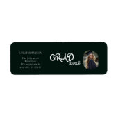 Étiquette Modern Photo Graduation Party Return Address Label (Devant)
