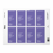 Étiquette Modern Purple Soap Packaging Label (Feuille entière)