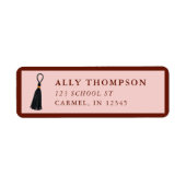 Étiquette Modern Red Graduation Cap Tassel  (Devant)