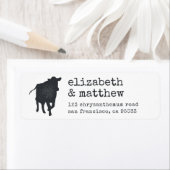 Étiquette Modern Rustic Country Farmhouse Adresse du Mariage (En situation)