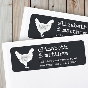 Étiquette Modern Rustic Country Farmhouse Adresse du Mariage