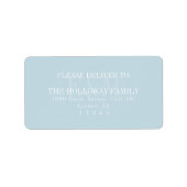 Étiquette Modern Script Blue Citrus Monogram Wedding (Devant)