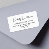 Étiquette Modern Script Professionnel Retour d'entreprise