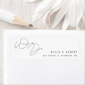 Étiquette Modern Script We Do Wedding Return Address (En situation)