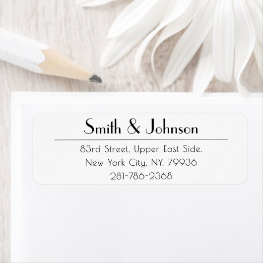 Étiquette Modern Simple Professional Office - Adresse de ret (En situation)