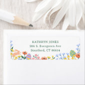 Étiquette Modern Spring Floral Adresse de retour (En situation)