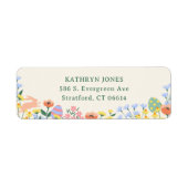 Étiquette Modern Spring Floral Adresse de retour (Devant)