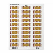 Étiquette Modern Striped Return Address (Feuille entière)