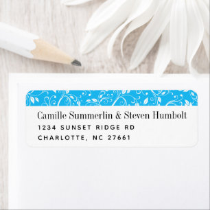 Étiquette Modern Swirly Vines Return Address Label