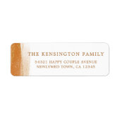 Étiquette Modern Terracotta Gold Foil Boho Adresse de retour (Devant)