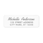 Étiquette Modern Trendy Minimal Script Return Address        (Devant)
